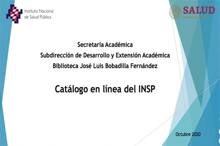 Catálogo en línea del INSP